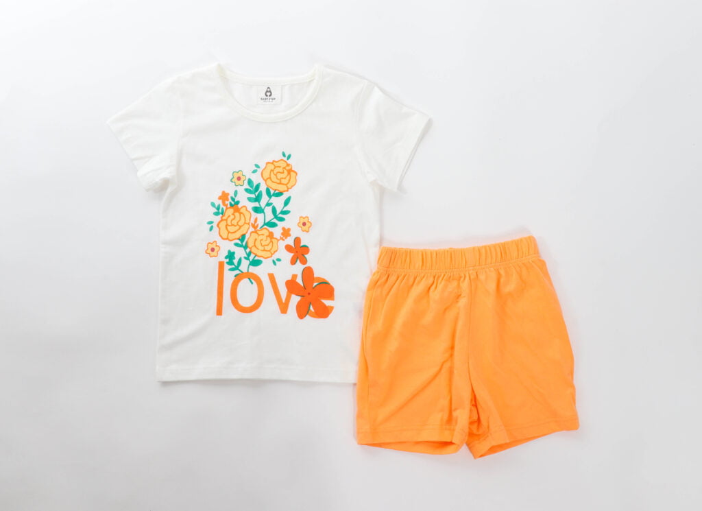 Sun-kissed Citrus T-Shirt and Short Set | Baby Step boutique