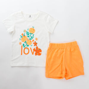 Sun-kissed Citrus T-Shirt and Short Set | Baby Step boutique